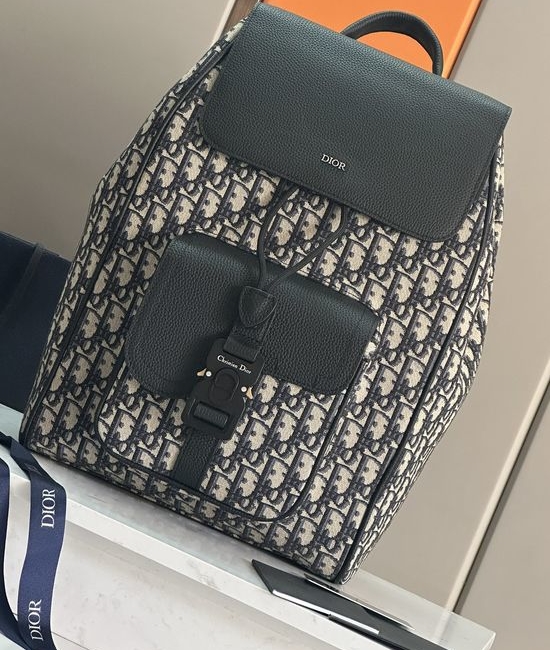Christian Dior CD Saddle Backpack Oblique Print 93392