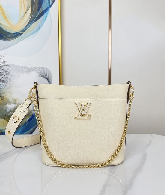 Louis Vuitton LV LOCK AND WALK Leather Chain Bucket Bag M24638