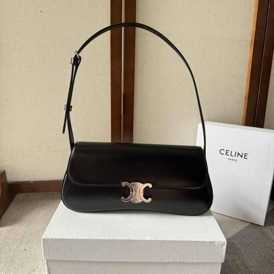 Celine Lola Baguette Handbag with Triomphe Buckle 115533