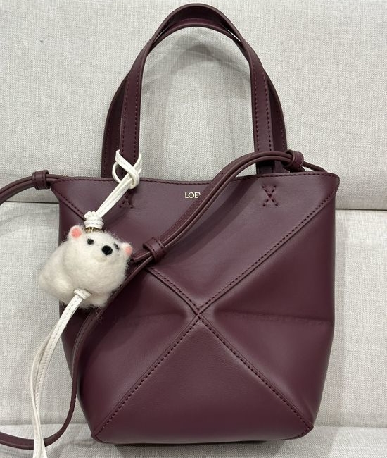 Loewe Puzzle Fold Mini Shiny Leather Bag 1763