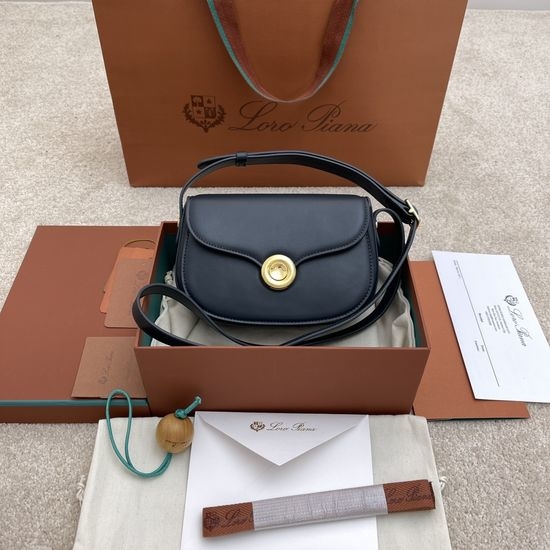 Loro Piana Ghiera Saddle Mini Leather Bag FAO1144