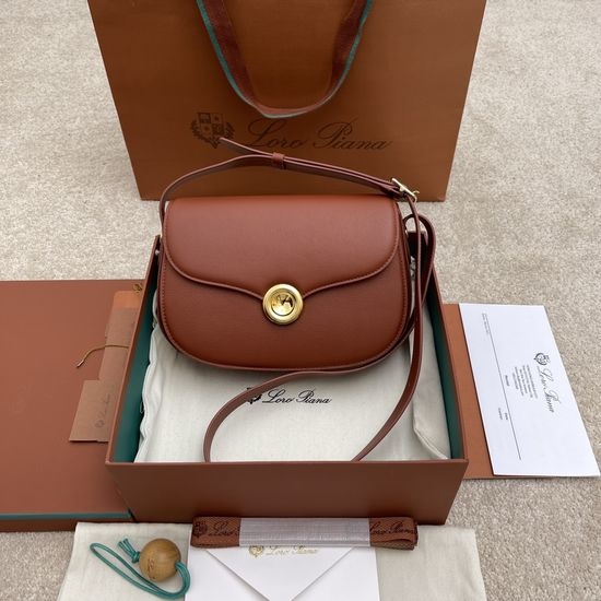 Loro Piana Ghiera Saddle Calfskin Bag 11698