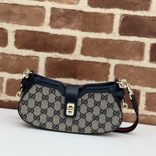 Gucci Canvas and Leather Shoulder Bag 786015