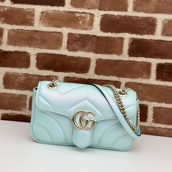 Gucci Shoulder Bag Iridescent Light Blue 443497