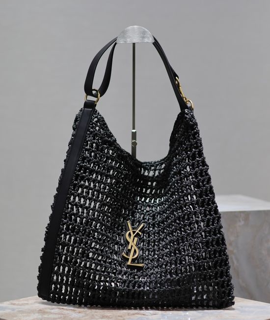 Yves Saint Laurent YSL Oxalis Raffia Woven Shopping Bag 781289