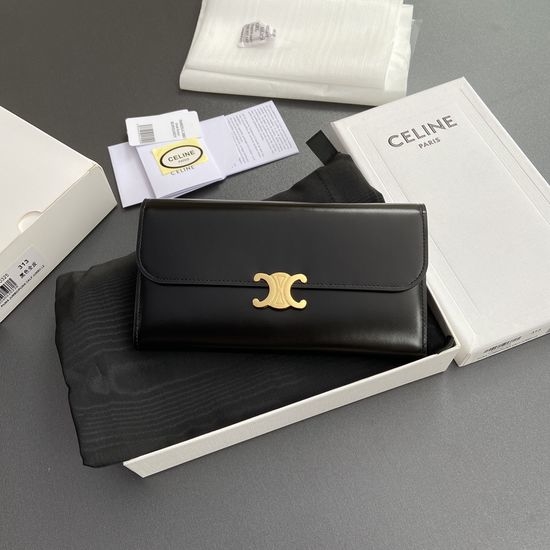 Celine TRIOMPHE Glazed Leather Wallet 10E313DPV.38NO
