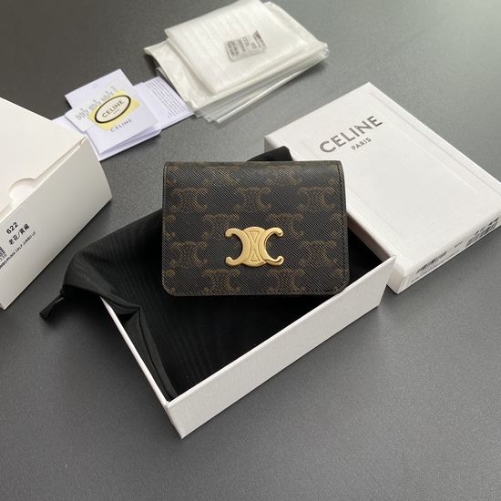 Celine TRIOMPHE Printed Short Wallet 10K623DPV