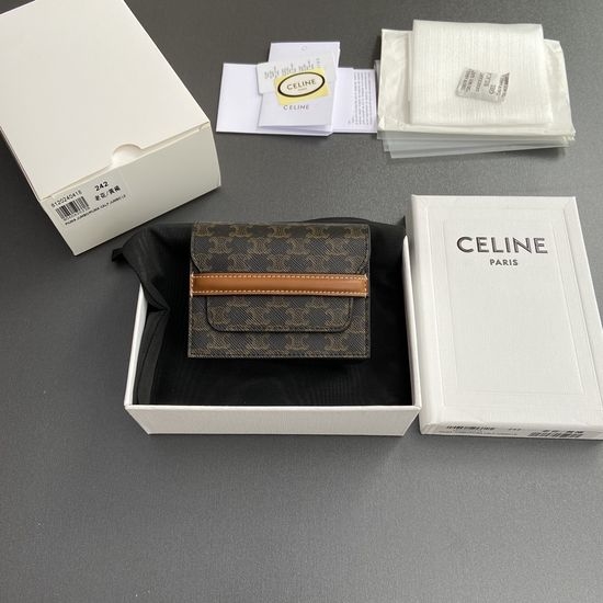 Celine Triomphe Printed Card Holder 10E242BZ904