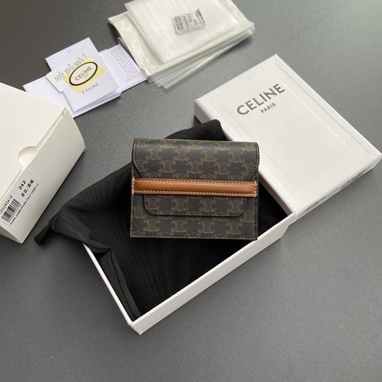 Celine Triomphe Printed Card Holder 10E242BZ904