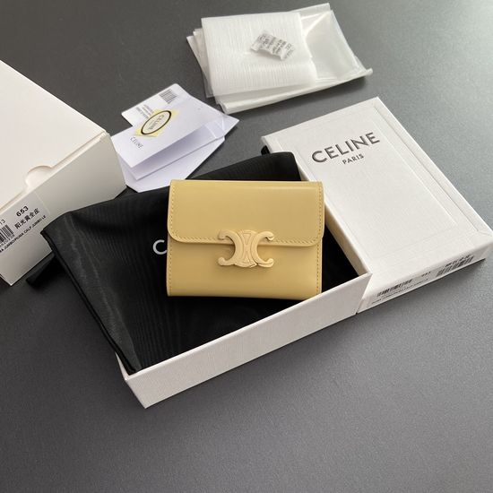 Celine TRIOMPHE Leather Short Wallet 10l652DS3.04LU653