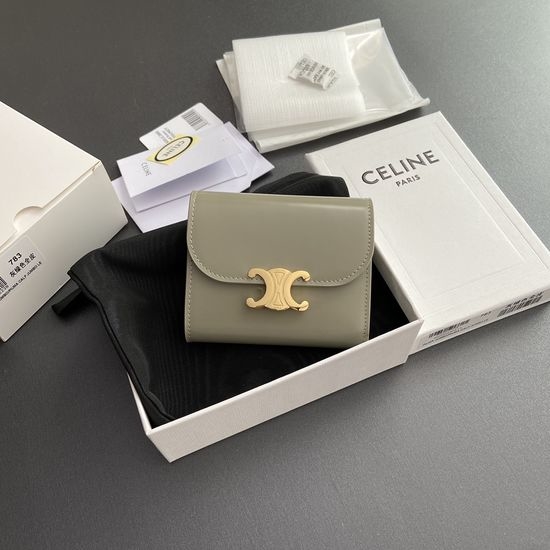 Celine Triomphe Glazed Calfskin Wallet 10D782CQH.04LU783