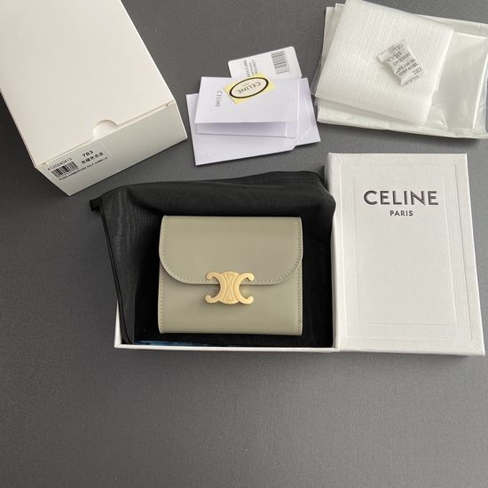 Celine TRIOMPHE Glazed Calfskin Wallet 10D782CQH.04LU783