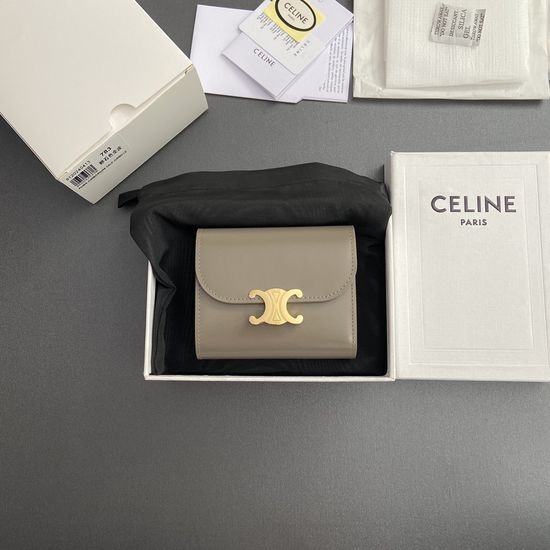 Celine TRIOMPHE Glazed Calfskin Wallet 10D782CQH.04LU783