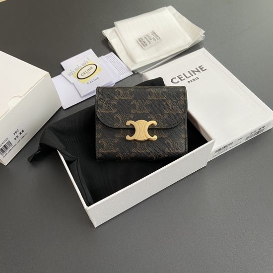 Celine Triomphe Printed Short Wallet 10D782CQH