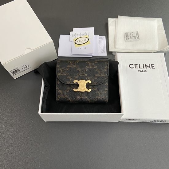 Celine Triomphe Printed Short Wallet 10D782CQH
