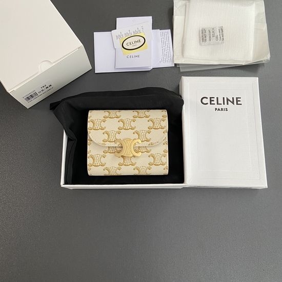 Celine Triomphe Printed Short Wallet 10D782CQH