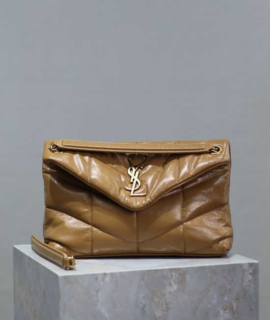 Yves Saint Laurent YSL Loulou Puffer Quilted Leather Chain Bag 577476