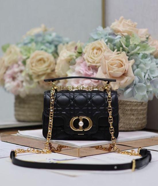 Christian Dior CD Jolie Mini Black Top Handle Bag 9272