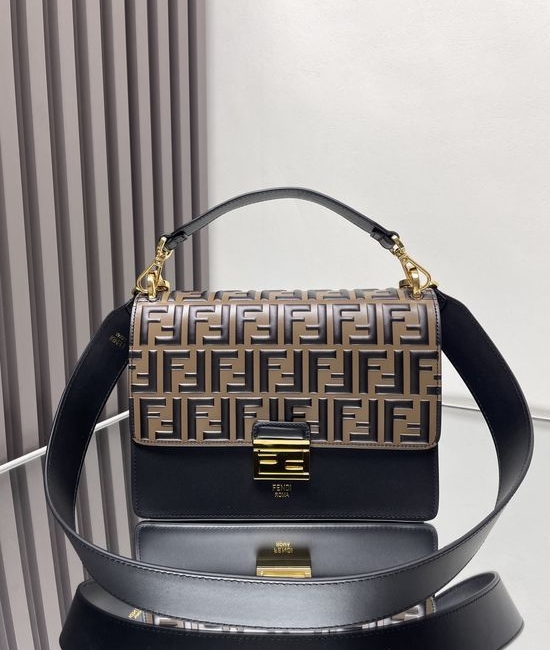 Fendi Kan U Embossed Monogram Crossbody Bag 2332