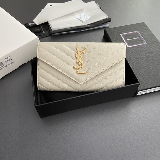Yves Saint Laurent YSL Matelasse Quilted Leather Wallet 372264