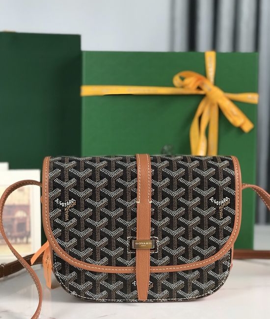 Goyard Belvedère Textured Classic Crossbody Bag 020198-1