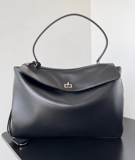 Balenciaga Redeo Oversized Calfskin Tote Bag Black Large