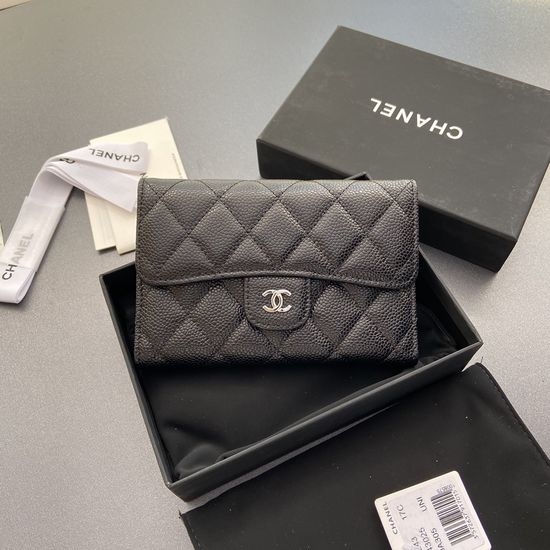 Chanel Quilted Long Flap Wallet Silver Hardware 0232