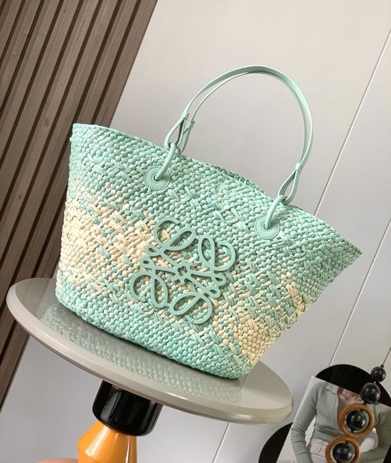 Loewe Anagram Basket Woven Palm Handbag 8008