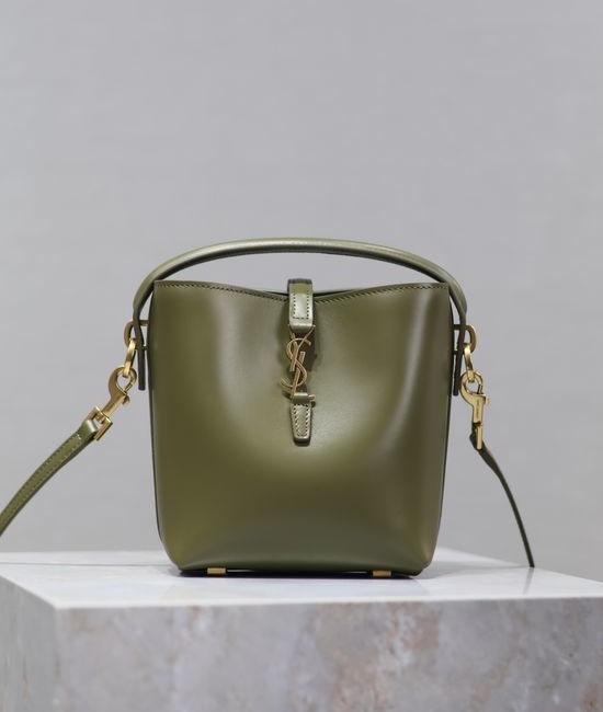 Yves Saint Laurent YSL LE 37 Celadon Green Water Bucket Bag 765870