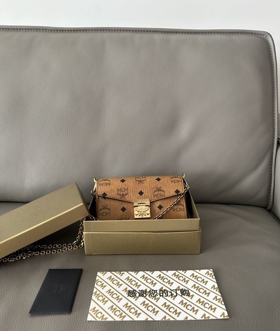 MCM Visetos Envelope Chain Crossbody Bag 65008