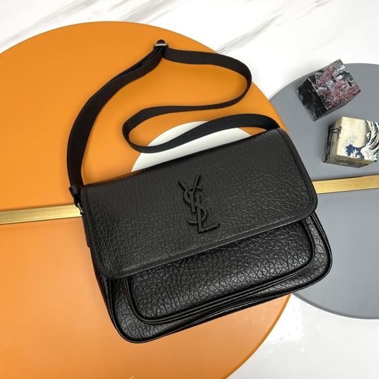 Yves Saint Laurent YSL Niki Messenger Grained Leather Flap Bag 633178