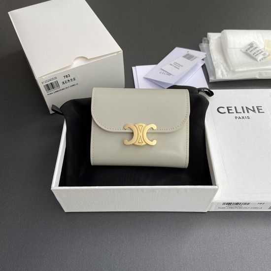 Celine Triomphe Leather Wallet 10D782CQH