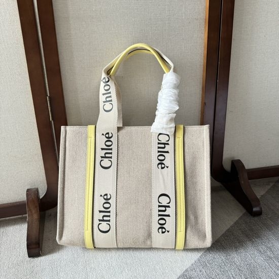Chloe Woody Canvas Tote Bag 6063