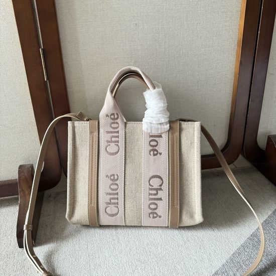 Chloe Woody Embroidered Ribbon Tote 6078