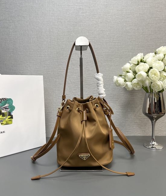 Prada Bucket Bag Nylon Fabric Detachable Strap 17893