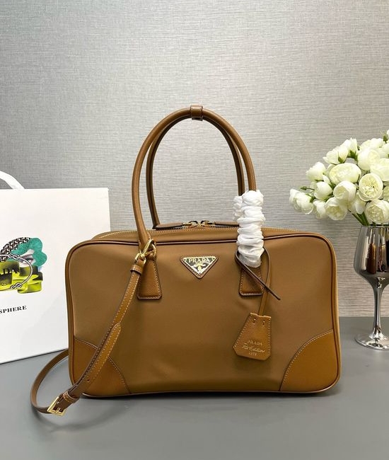Prada Re-Nylon Double Handle Vintage Shoulder Bag 1BB114