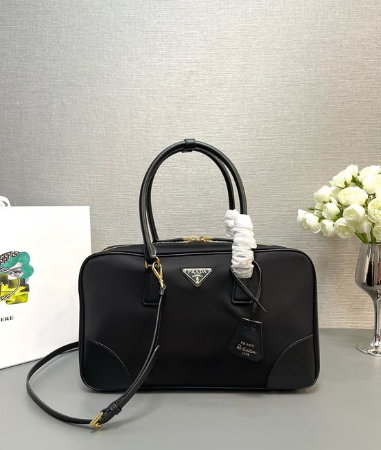 Prada Re-Nylon Double Handle Vintage Shoulder Bag 1BB114