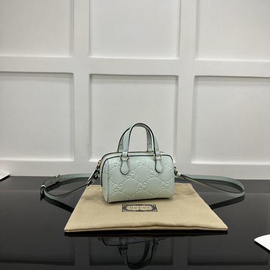 Gucci GG Embossed Leather Mini Boston Bag 790130