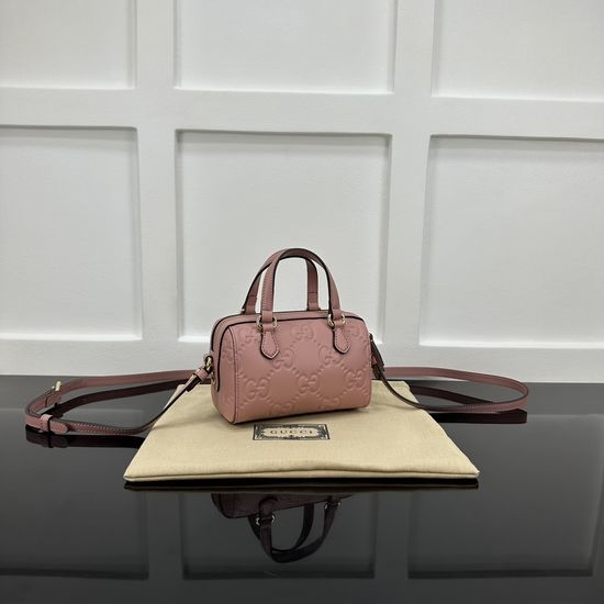 Gucci GG Embossed Leather Mini Boston Bag 790130