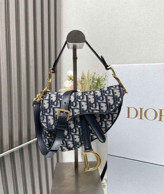 Christian Dior CD Saddle Small Canvas Bag 0929