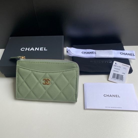 Chanel Wallet Single Zip Card Holder 3179