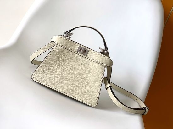 Fendi Peekaboo ISeeU Mini Calfskin Handbag 327s