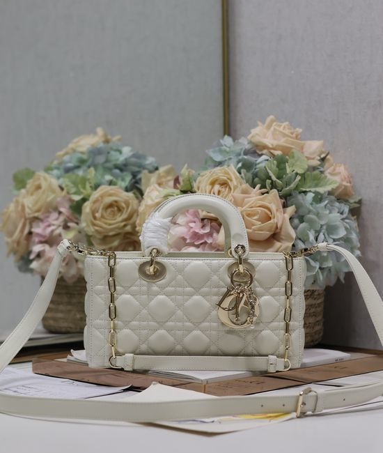 Christian Dior CD Lady Djoy Quilted Sheepskin Bag 0540