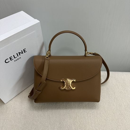 Celine Triomphe Kelly Handbag 117523 Bronze