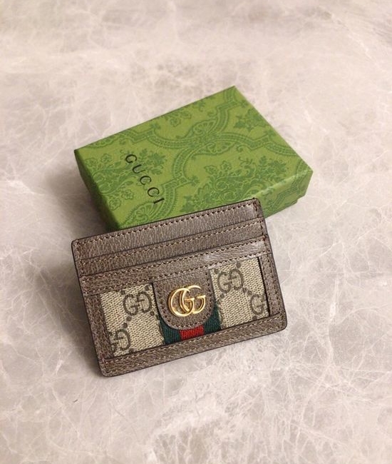 Gucci Ophidia Webbing Detail PVC Card Holder 523159