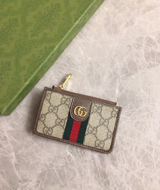 Gucci GG Supreme Canvas Card Holder 671723