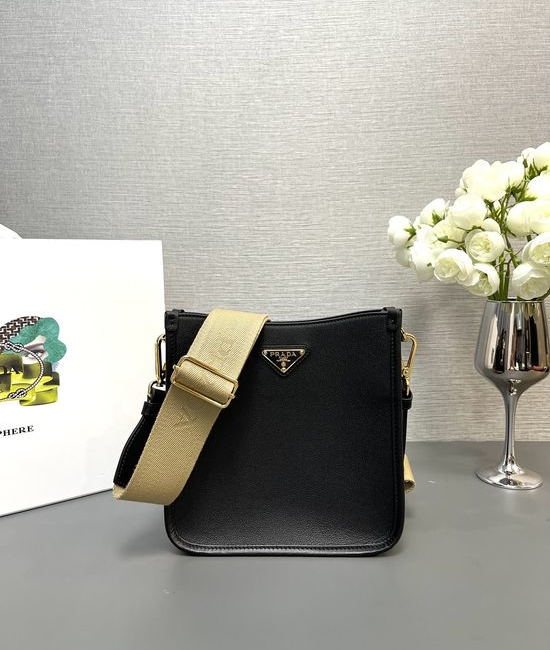 Prada Tote Bag Leather Shoulder Bag Removable Straps 1BH220