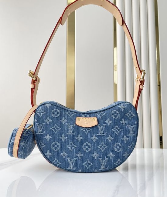 Louis Vuitton LV CROISSANT Denim Shoulder Bag M46856