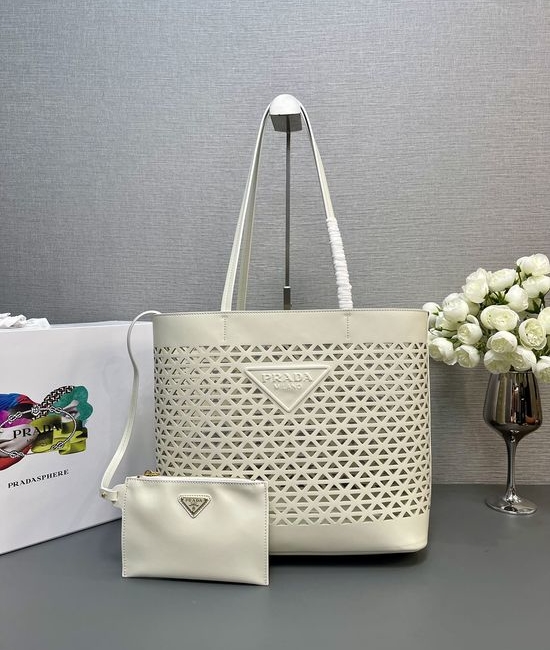 Prada Cutout Tote Shopping Bag 1BG503