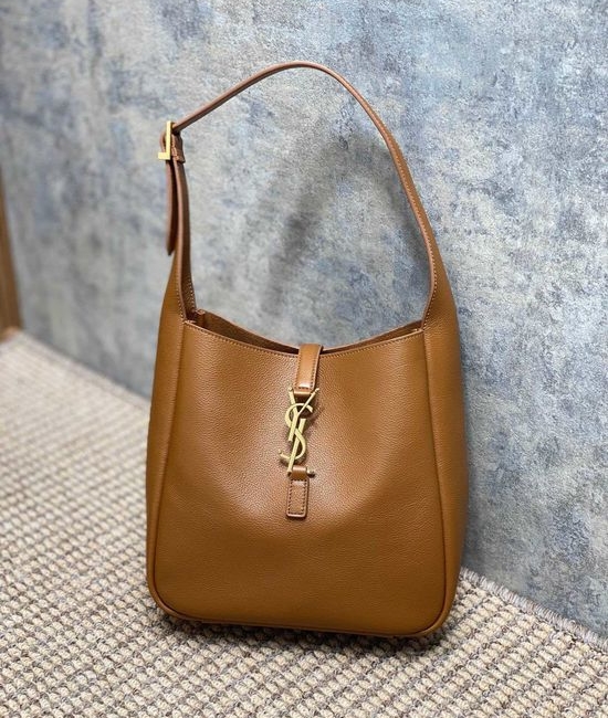 Yves Saint Laurent YSL ROSE Hobo Bag with Insert Buckle in Brown 713938